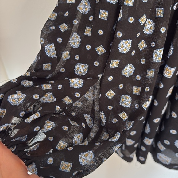 Free People Chiffon Mock Neck Turn Turn Summer Mini Dress - Picture 6 of 7